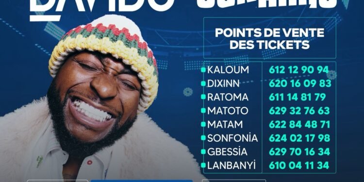 Davido débarque à Conakry pour deux concerts exceptionnels.