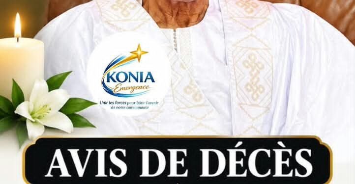 AVIS DE DÉCÈS : LE PATRIARCHE DE KONIA À CONAKRY S’EST ÉTEINT