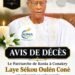 AVIS DE DÉCÈS : LE PATRIARCHE DE KONIA À CONAKRY S’EST ÉTEINT